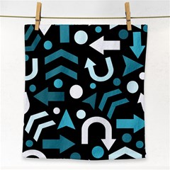 Cyan Direction  Face Towel by Valentinaart