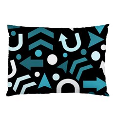 Cyan Direction  Pillow Case by Valentinaart