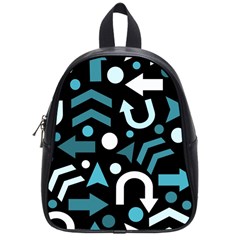 Cyan Direction  School Bags (small)  by Valentinaart