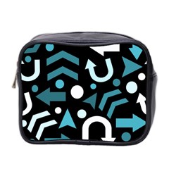 Cyan Direction  Mini Toiletries Bag 2-side by Valentinaart