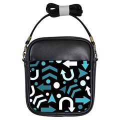 Cyan Direction  Girls Sling Bags by Valentinaart