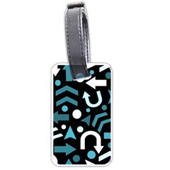 Cyan Direction  Luggage Tags (one Side)  by Valentinaart