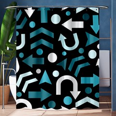 Cyan Direction  Shower Curtain 60  X 72  (medium)  by Valentinaart