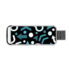 Cyan Direction  Portable Usb Flash (one Side) by Valentinaart