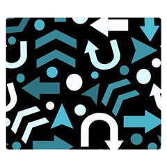 Cyan Direction  Double Sided Flano Blanket (small) 