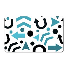 Cyan Direction Pattern Magnet (rectangular) by Valentinaart