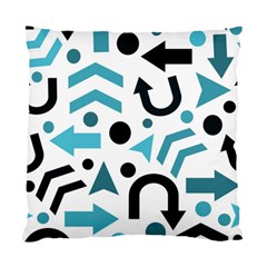 Cyan Direction Pattern Standard Cushion Case (two Sides) by Valentinaart