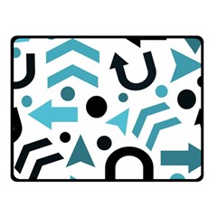 Cyan Direction Pattern Fleece Blanket (small) by Valentinaart