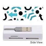 Cyan direction pattern Memory Card Reader (Stick)  Front