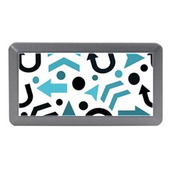 Cyan Direction Pattern Memory Card Reader (mini) by Valentinaart