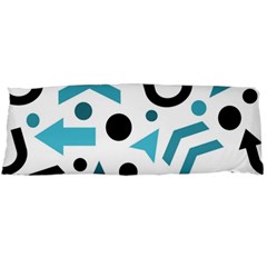 Cyan Direction Pattern Body Pillow Case (dakimakura) by Valentinaart