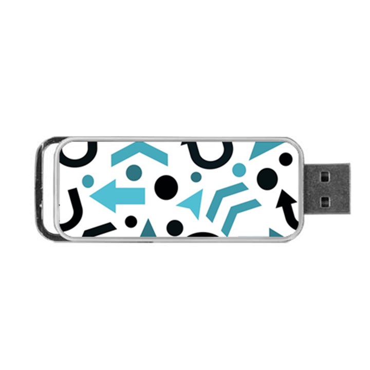 Cyan direction pattern Portable USB Flash (Two Sides)