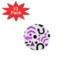 Magenta Direction Pattern 1  Mini Buttons (10 Pack)  by Valentinaart