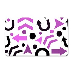 Magenta Direction Pattern Magnet (rectangular) by Valentinaart