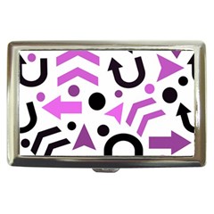 Magenta Direction Pattern Cigarette Money Cases by Valentinaart