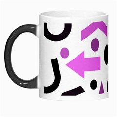 Magenta Direction Pattern Morph Mugs by Valentinaart