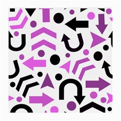 Magenta Direction Pattern Medium Glasses Cloth (2-side) by Valentinaart