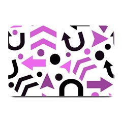 Magenta Direction Pattern Plate Mats by Valentinaart