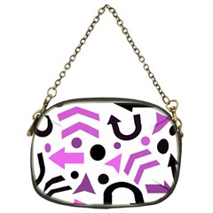 Magenta Direction Pattern Chain Purses (one Side)  by Valentinaart