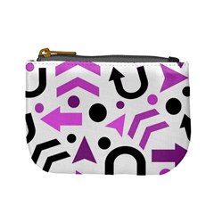 Magenta Direction Pattern Mini Coin Purses by Valentinaart