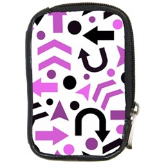 Magenta Direction Pattern Compact Camera Cases by Valentinaart