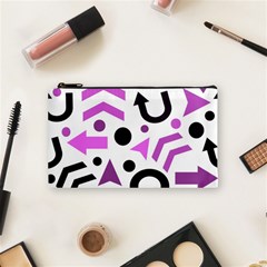 Magenta Direction Pattern Cosmetic Bag (small)  by Valentinaart