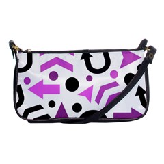 Magenta Direction Pattern Shoulder Clutch Bags by Valentinaart