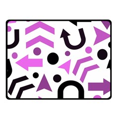 Magenta Direction Pattern Fleece Blanket (small) by Valentinaart