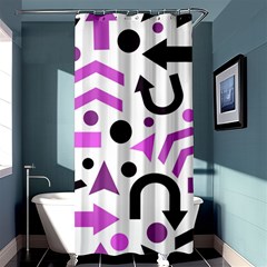 Magenta Direction Pattern Shower Curtain 36  X 72  (stall)  by Valentinaart