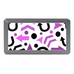 Magenta Direction Pattern Memory Card Reader (mini) by Valentinaart