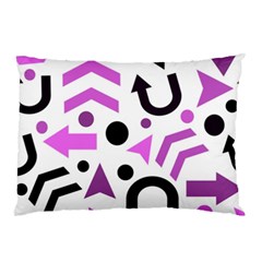 Magenta Direction Pattern Pillow Case (two Sides) by Valentinaart