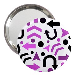 Magenta Direction Pattern 3  Handbag Mirrors by Valentinaart