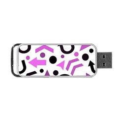 Magenta Direction Pattern Portable Usb Flash (two Sides) by Valentinaart