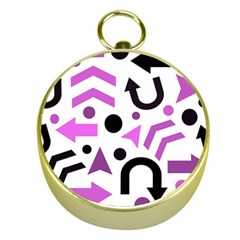 Magenta Direction Pattern Gold Compasses by Valentinaart