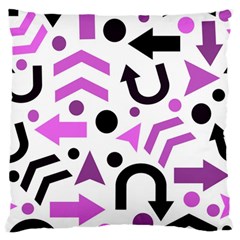 Magenta Direction Pattern Standard Flano Cushion Case (one Side) by Valentinaart