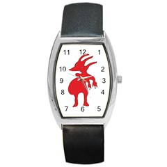 Grotesque Red Creature  Barrel Style Metal Watch by dflcprints