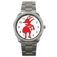 Grotesque Red Creature  Sport Metal Watch by dflcprints