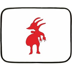 Grotesque Red Creature  Fleece Blanket (mini) by dflcprints