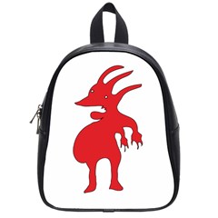 Grotesque Red Creature  School Bags (small)  by dflcprints