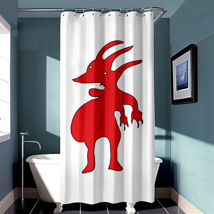 Grotesque Red Creature  Shower Curtain 36  x 72  (Stall) 