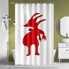 Grotesque Red Creature  Shower Curtain 48  X 72  (small)  by dflcprints