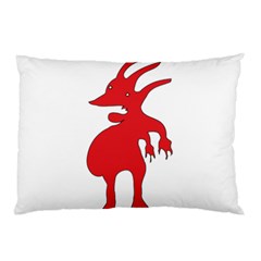 Grotesque Red Creature  Pillow Case (two Sides) by dflcprints