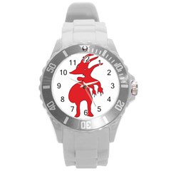 Grotesque Red Creature  Round Plastic Sport Watch (l) by dflcprints