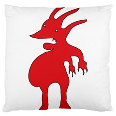 Grotesque Red Creature  Large Cushion Case (one Side) by dflcprints