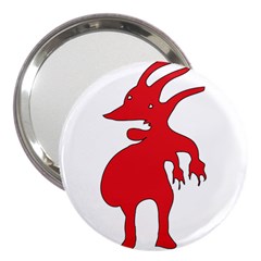 Grotesque Red Creature  3  Handbag Mirrors by dflcprints