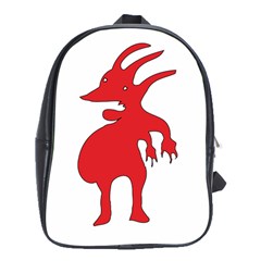 Grotesque Red Creature  School Bags (xl)  by dflcprints