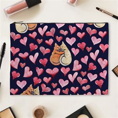 Crazy Cat Love Cosmetic Bag (xl) by BubbSnugg