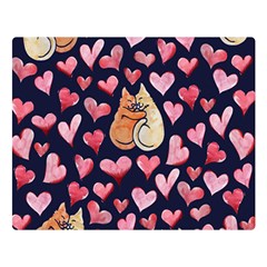 Crazy Cat Love Double Sided Flano Blanket (large)  by BubbSnugg