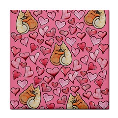 Cat Love Valentine Face Towel by BubbSnugg