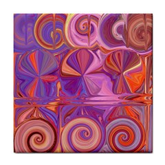 Candy Abstract Pink, Purple, Orange Tile Coasters